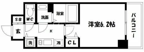 プレサンス北浜パレス【3階】の間取り
