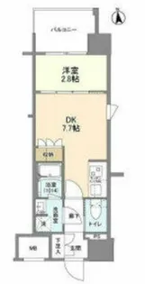 ソルレヴェンテ北堀江Q【15階】の間取り