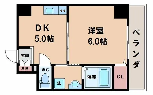 グランカーサ天王寺EAST【5階】の間取り