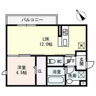ヴェルドミール・ドゥエ【2階】の間取り