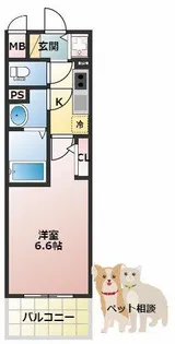 エスリードレジデンス大阪本町【14階】の間取り