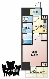 エスリードレジデンス大阪本町【4階】の間取り