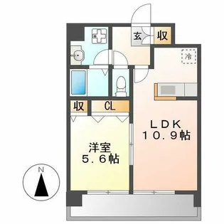 デュオ・ルミエール【2階】の間取り