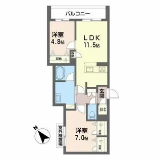 siesta【0303号室】の間取り