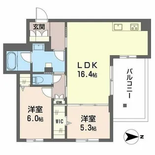 パークテラス【0201号室】の間取り