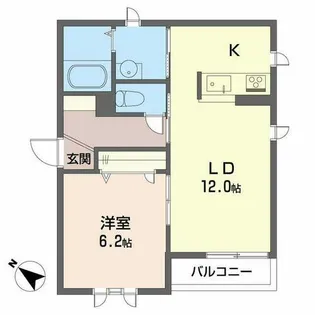 シャーメゾン慧【0202号室】の間取り