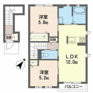 メゾン斗南【0203号室】の間取り