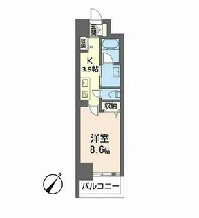 サニープレイス大阪港【0208号室】の間取り