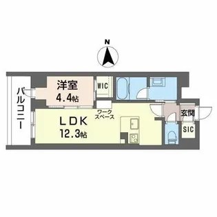 ロイヤルパークヒルズ上町【0602号室】の間取り