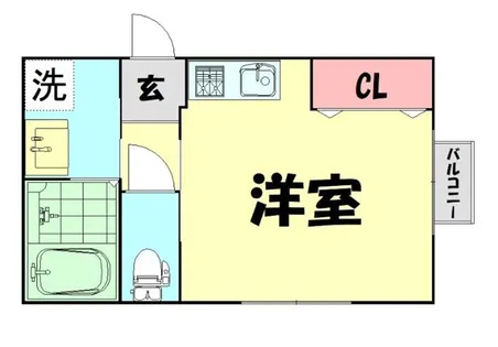ソレイユ貝塚【1階】の間取り