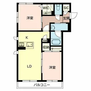 シャーメゾン・クライム【0202号室】の間取り