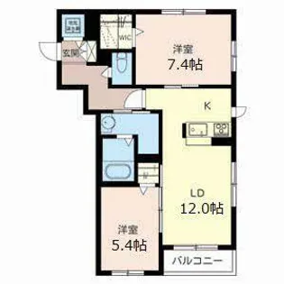 ロザレス大住【0202号室】の間取り