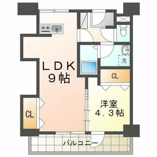 アロハ名谷【1階】の間取り
