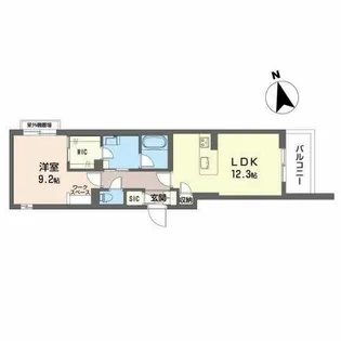 アヴァンギャルド知多【0301号室】の間取り