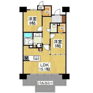 レジア赤坂テラス【608号室】の間取り