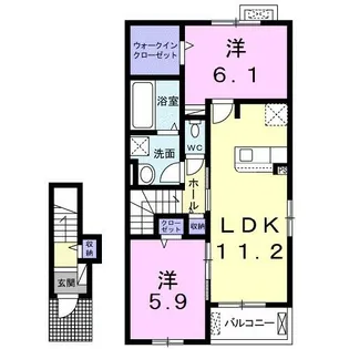 イースト フィールドⅠ【2階】の間取り