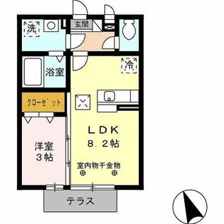 セジュール・ペルル【1階】の間取り