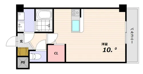 ラルーチェ新長田【3階】の間取り