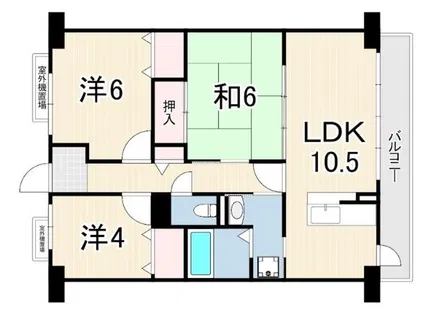 エバーグレイス西宮2【2階】の間取り