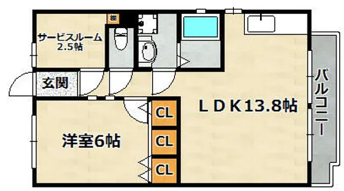 ユメノサニーハイツ【106号室】の間取り