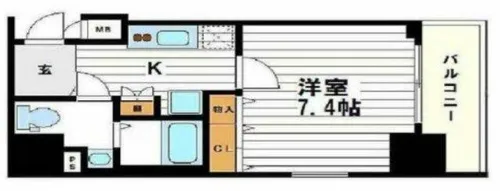 ポルト・ボヌール四天王寺夕陽ヶ丘ミラージュ【4階】の間取り