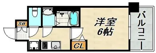 プレサンス神戸長田マリエント【7階】の間取り