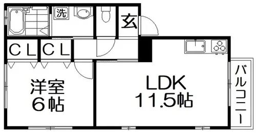 エルツイン【1階】の間取り