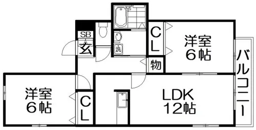 カーサエスペランサ【2階】の間取り