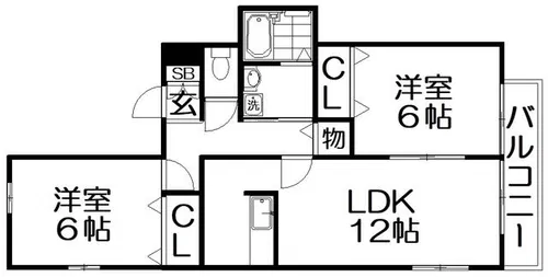 カーサエスペランサ【2階】の間取り