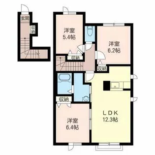 CURAVIE A【00201号室】の間取り