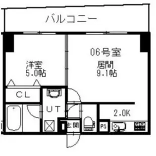イオ南3条【2階】の間取り