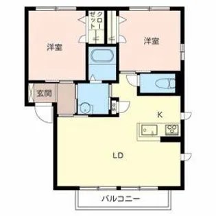 ソフィア【B202号室】の間取り