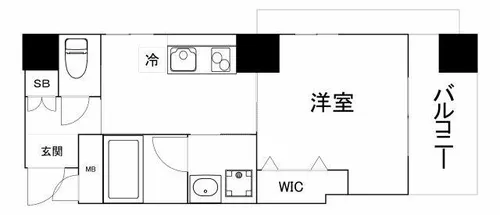 ノルデンハイム南森町【4階】の間取り