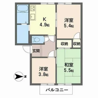 パストラル【0105号室】の間取り