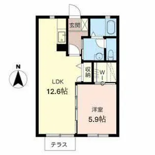 ルイ シャトー【1階】の間取り