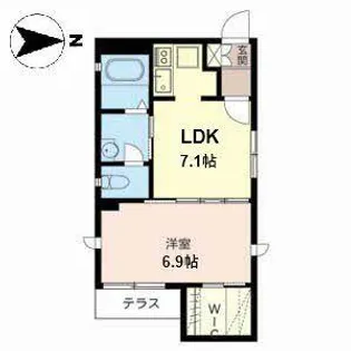 ディアコートなかもず【0102号室】の間取り