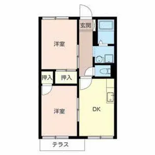 佃ハイツ【0101号室】の間取り