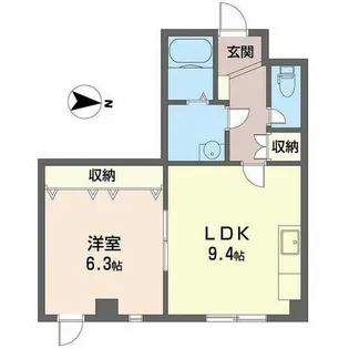 シャルム皇子山【0201号室】の間取り