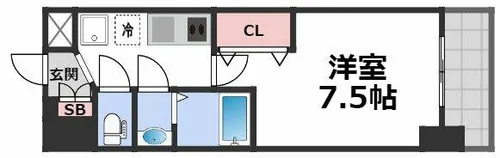 Luxe今里Ⅱ【9階】の間取り