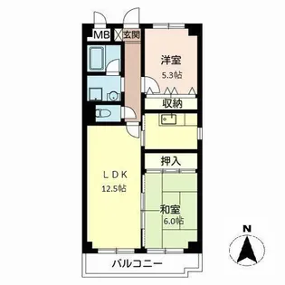 エクセル共立【0301号室】の間取り