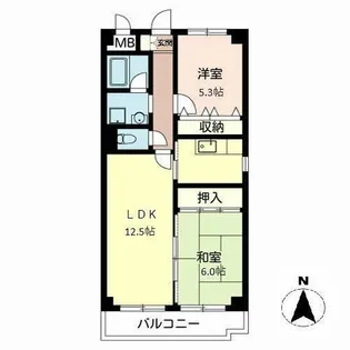 エクセル共立【0301号室】の間取り