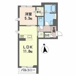 シャーメゾン境谷【0203号室】の間取り
