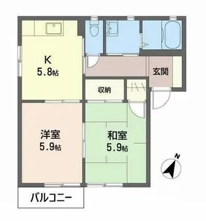 メゾン ラッキービレッジI・II・III【2階】の間取り