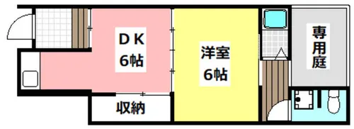 コーポ竹橋【101号室】の間取り
