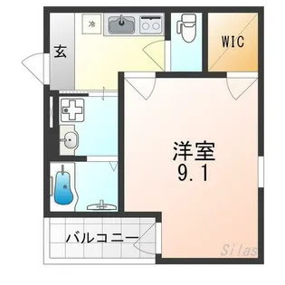 フジパレス堺南長尾Ⅱ番館【3階】の間取り
