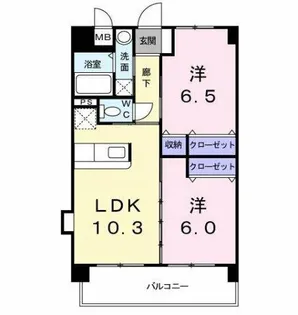 エヴァーグリーンN【6階】の間取り