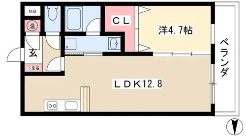 アヴニール【1階】の間取り