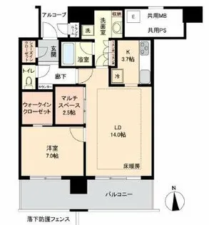 エルザグレース堀江タワー【303号室】の間取り