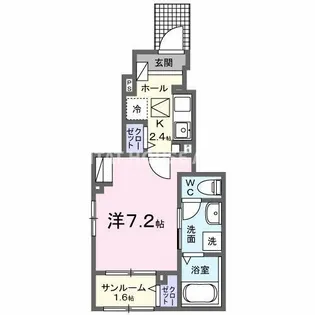 ラトゥール・エヌ【1階】の間取り