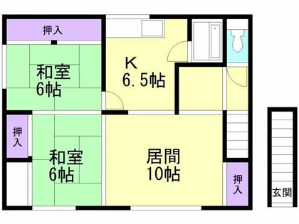 コーポ高平【102号室】の間取り